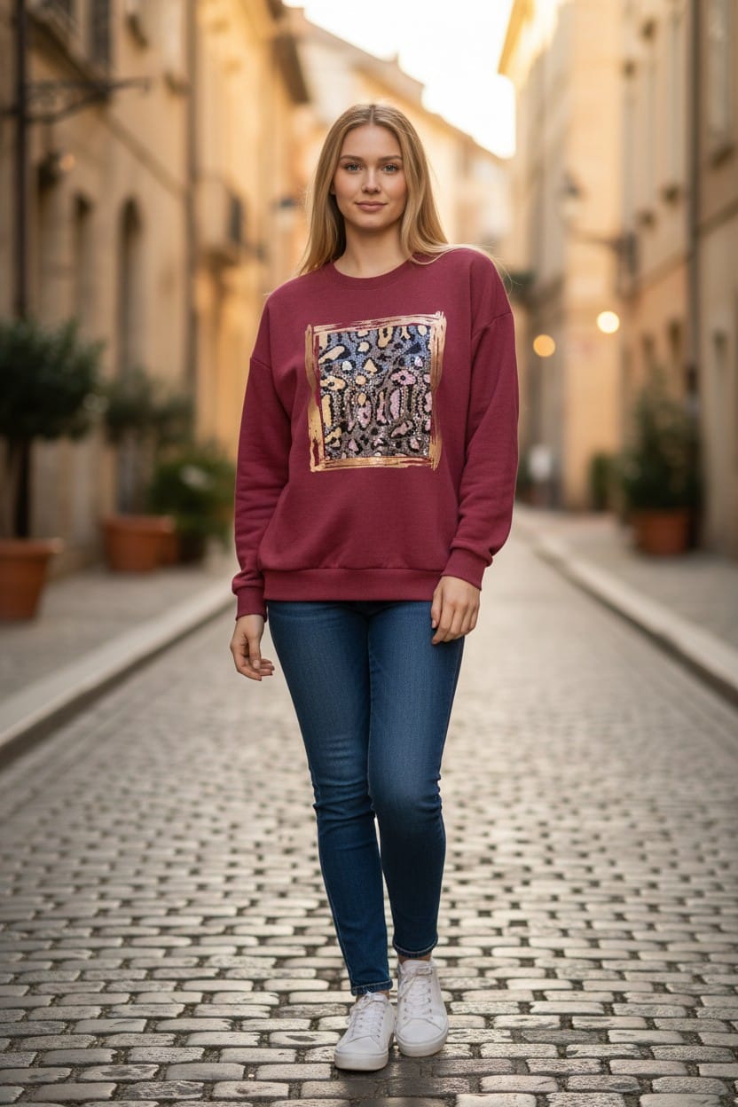 Polerón Leopardo Strass