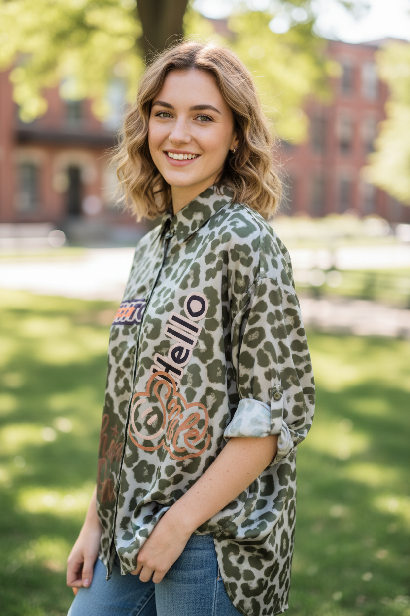 Camisa Animal print Viscosa