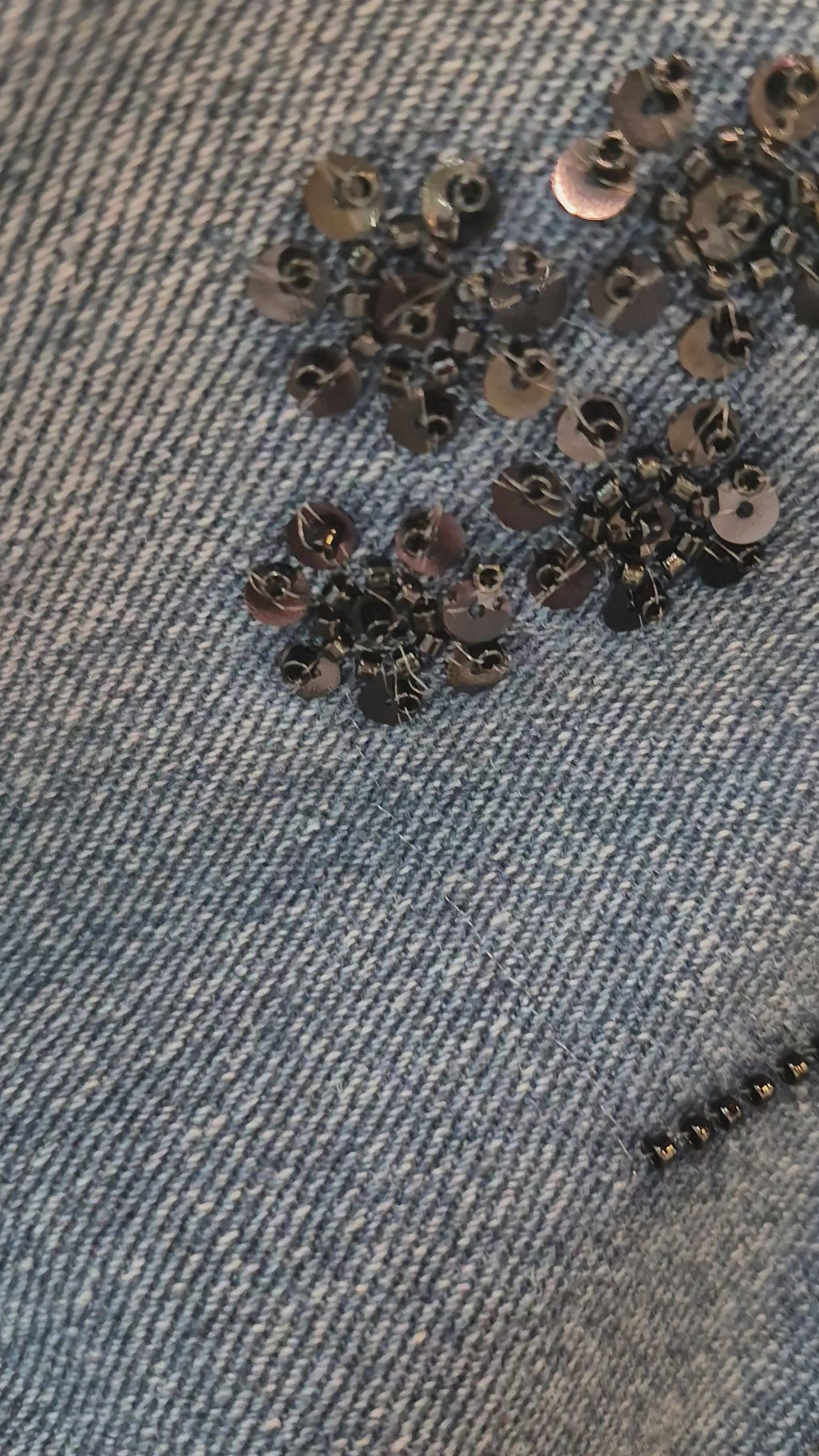 Chaqueta Mezclilla bordada flores