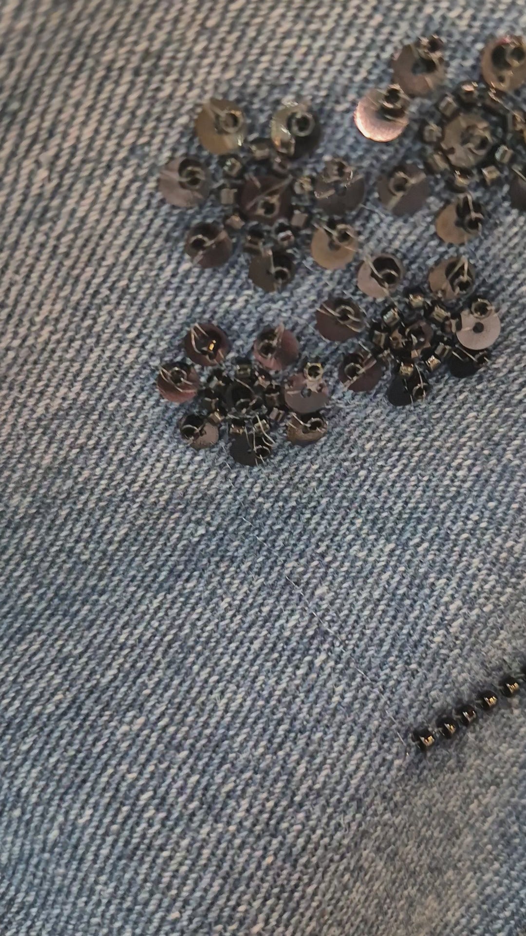 Chaqueta Mezclilla bordada flores