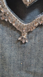 Jeans corazón calado