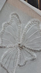 Camisa transparente flor strass