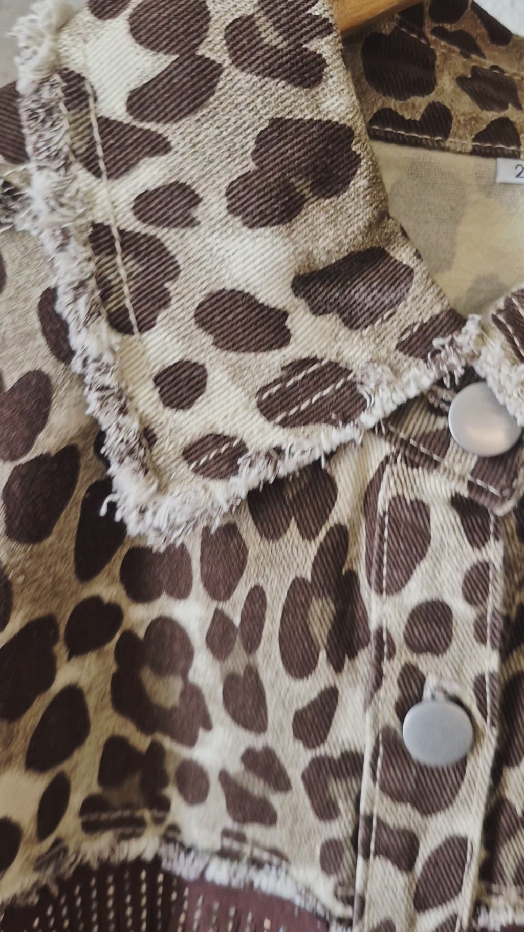 Chaqueta Animal print flecos