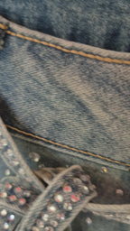 Jeans wide leg crystal blue