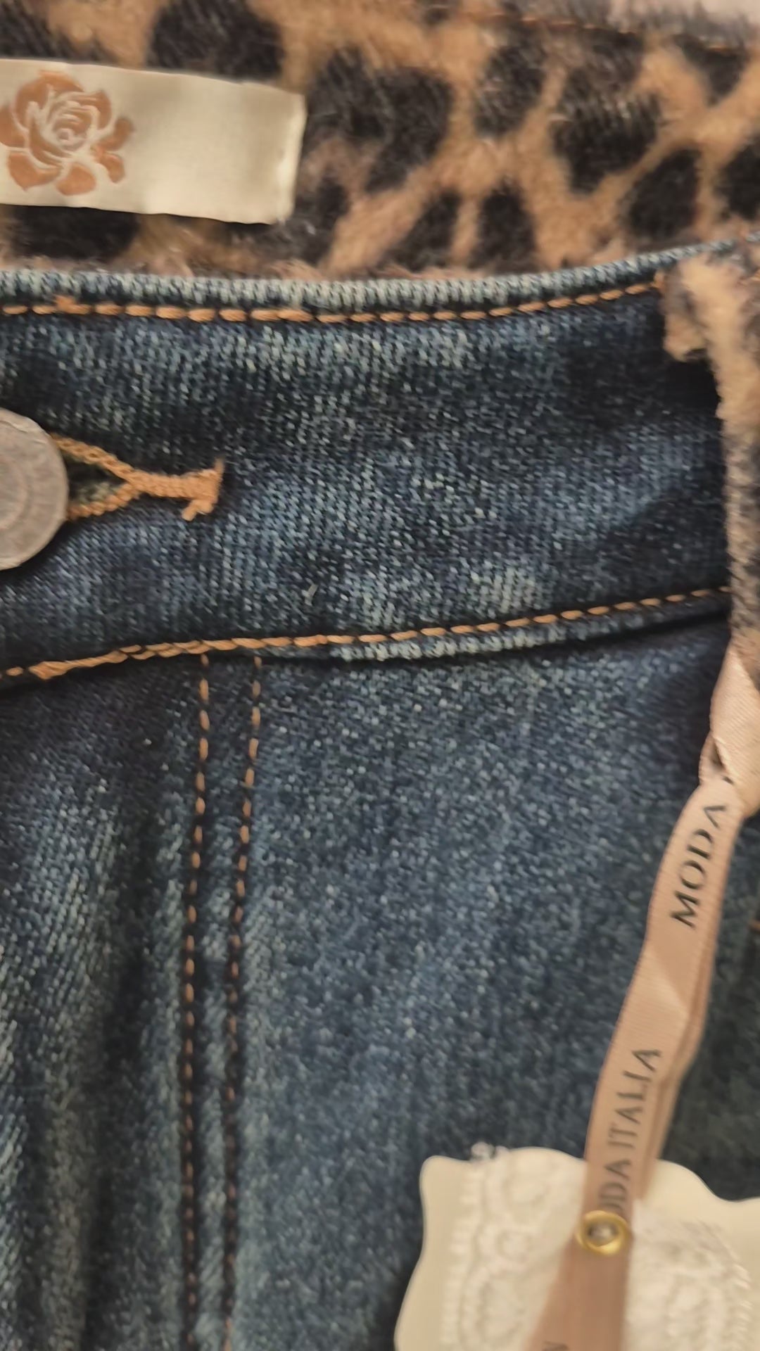 Jeans Animal Print forrado