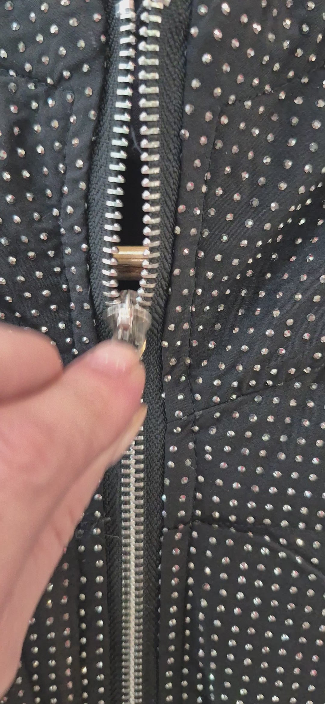 Puffa sin mangas strass