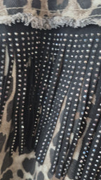 Chaqueta animal print flecos