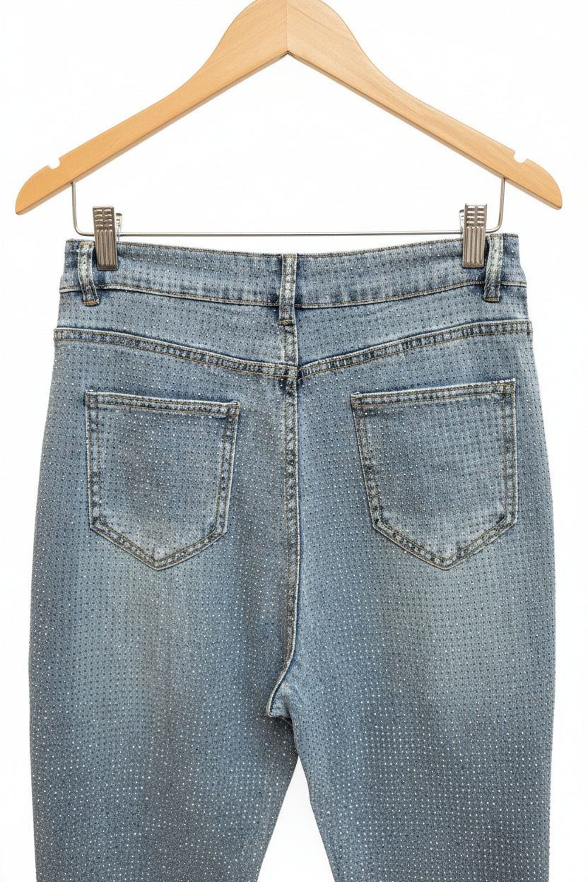 Jeans lluvia de strass
