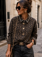 Chaqueta animal print Broches