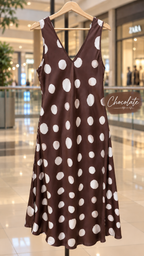 Vestido Satin Lunares