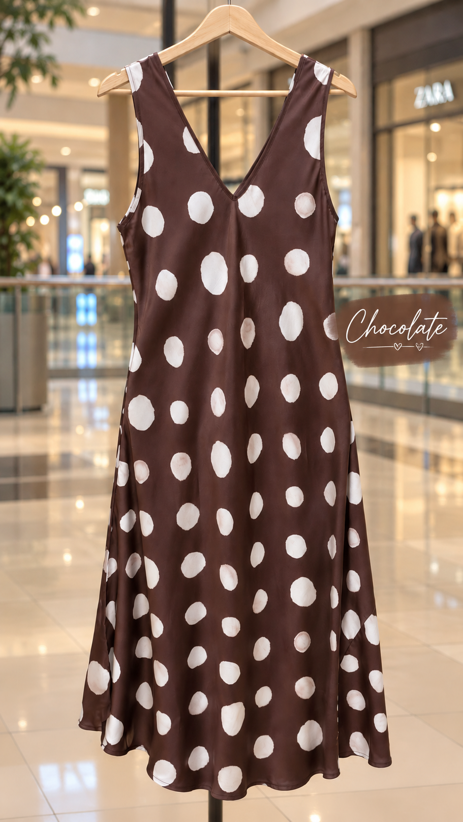 Vestido Satin Lunares