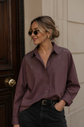 Camisa Seda Strass