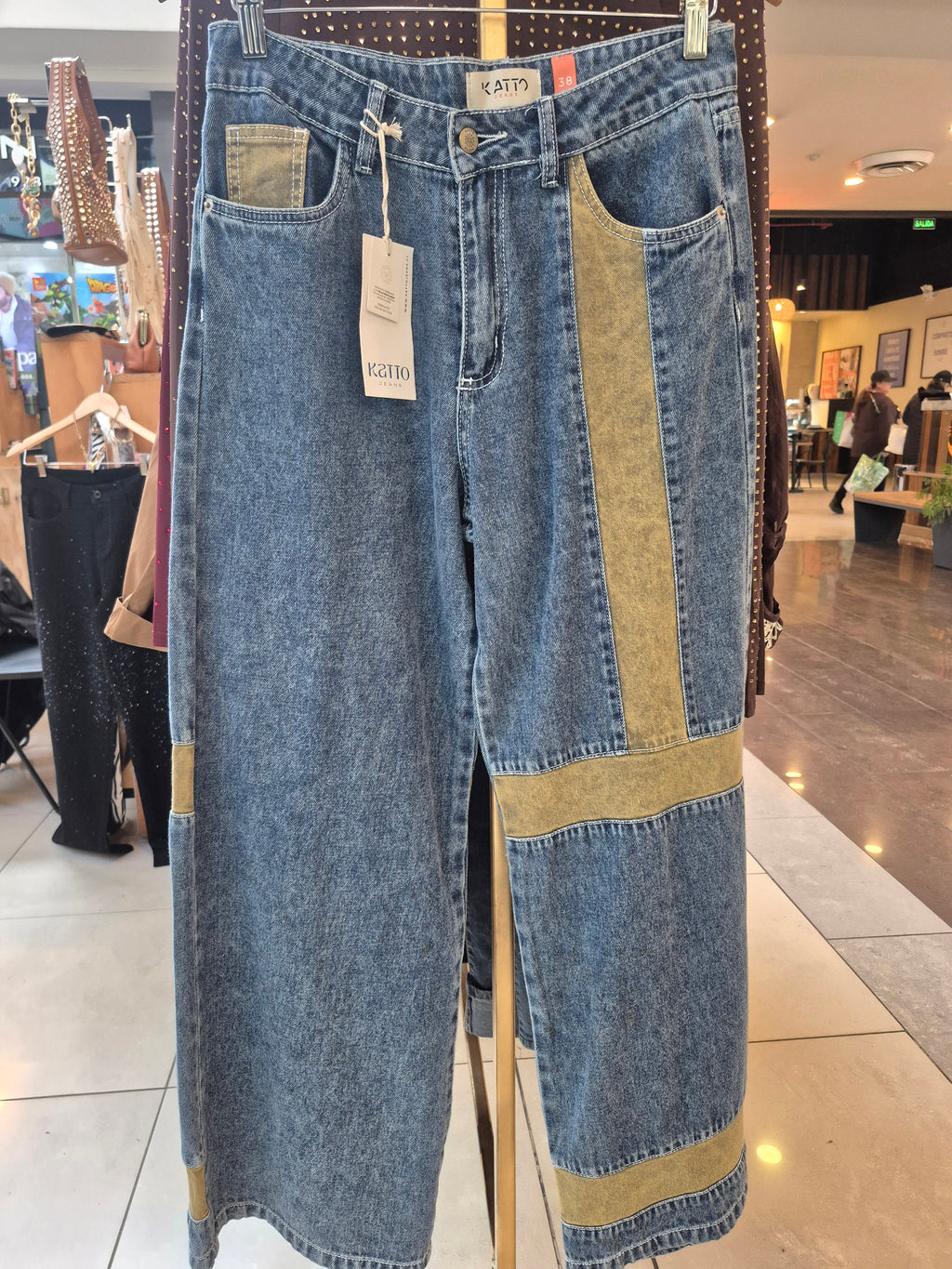 Jeans Wide Leg Katto Gravillado