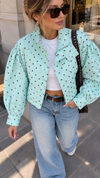 Bomber lunares con broches