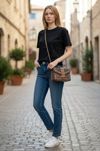 Cartera Estilo Channel Strass