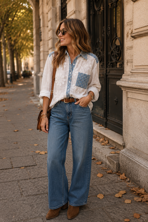 Camisa patchwork
