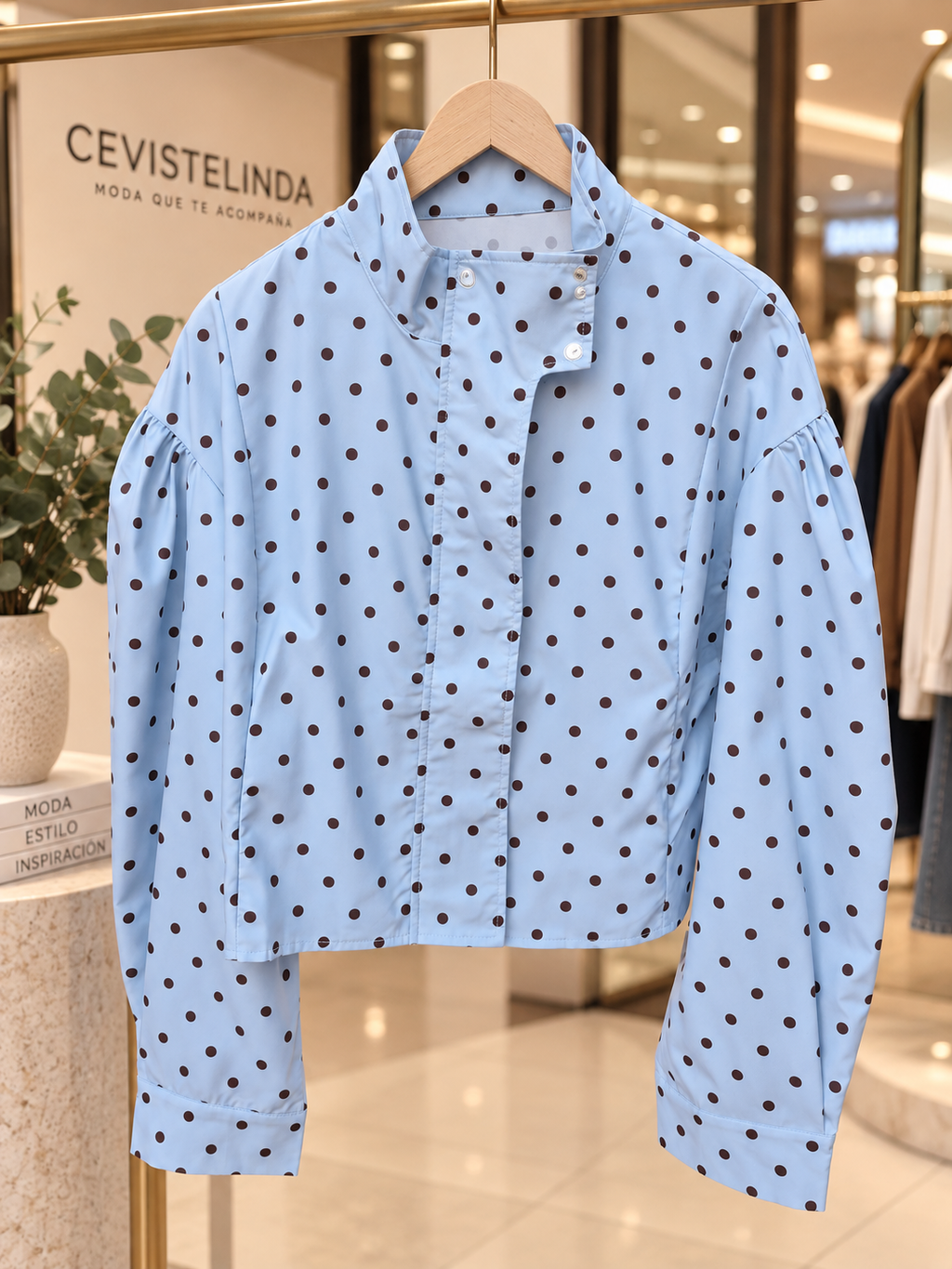 Bomber lunares con broches