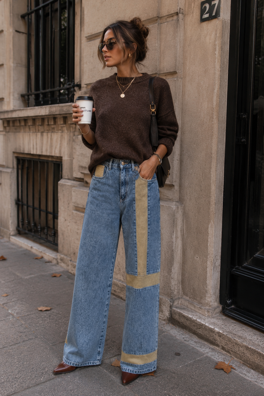 Jeans Wide Leg Katto Gravillado