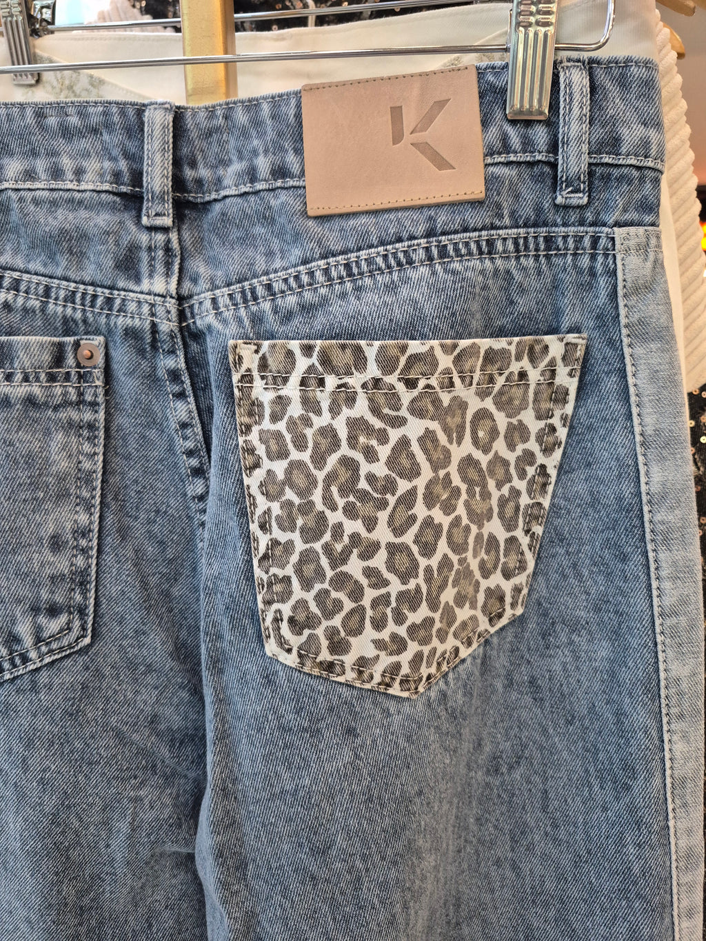Jeans Katto franja print
