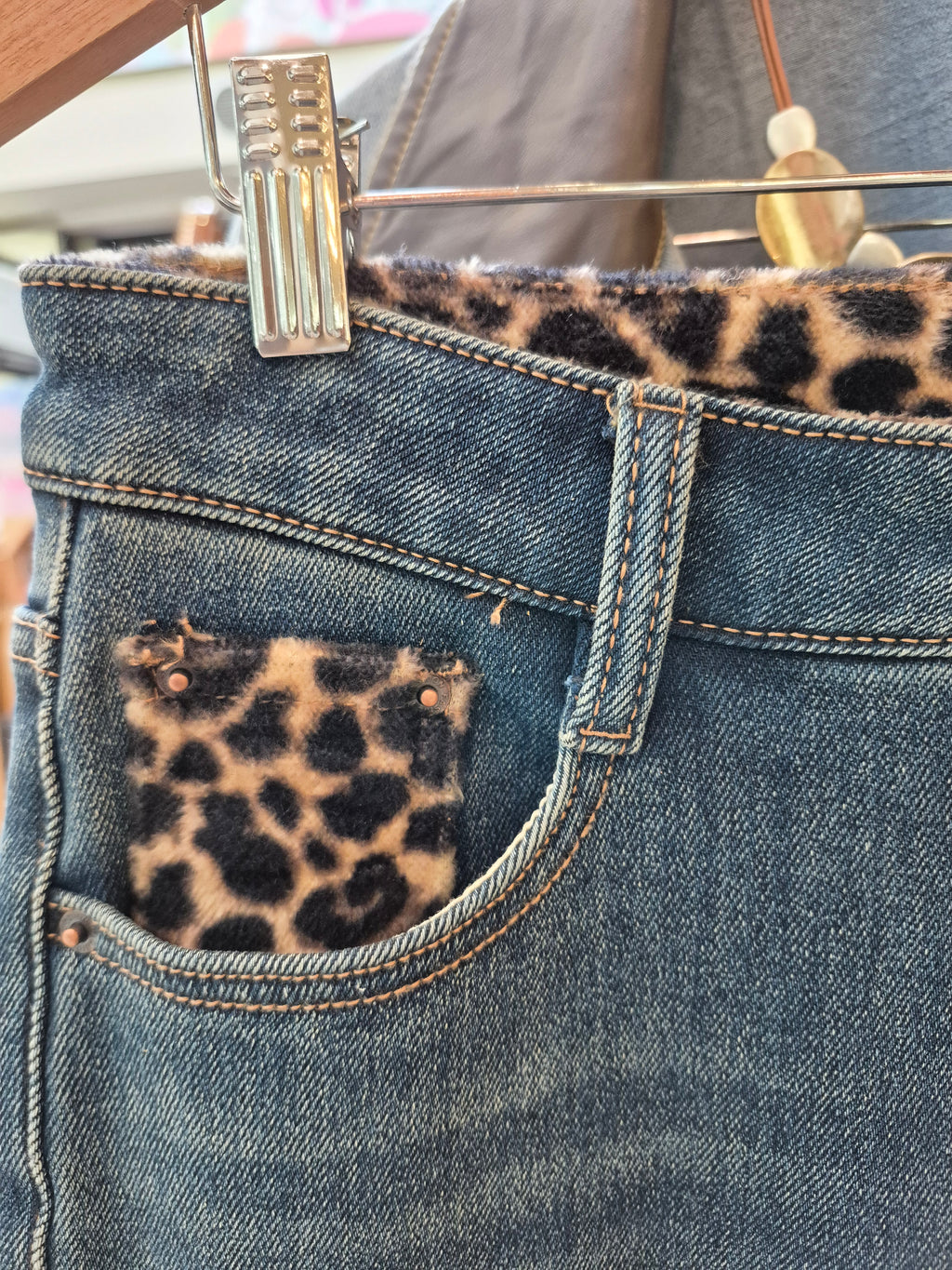 Jeans Animal Print forrado