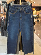 Jeans wide leg Oxford
