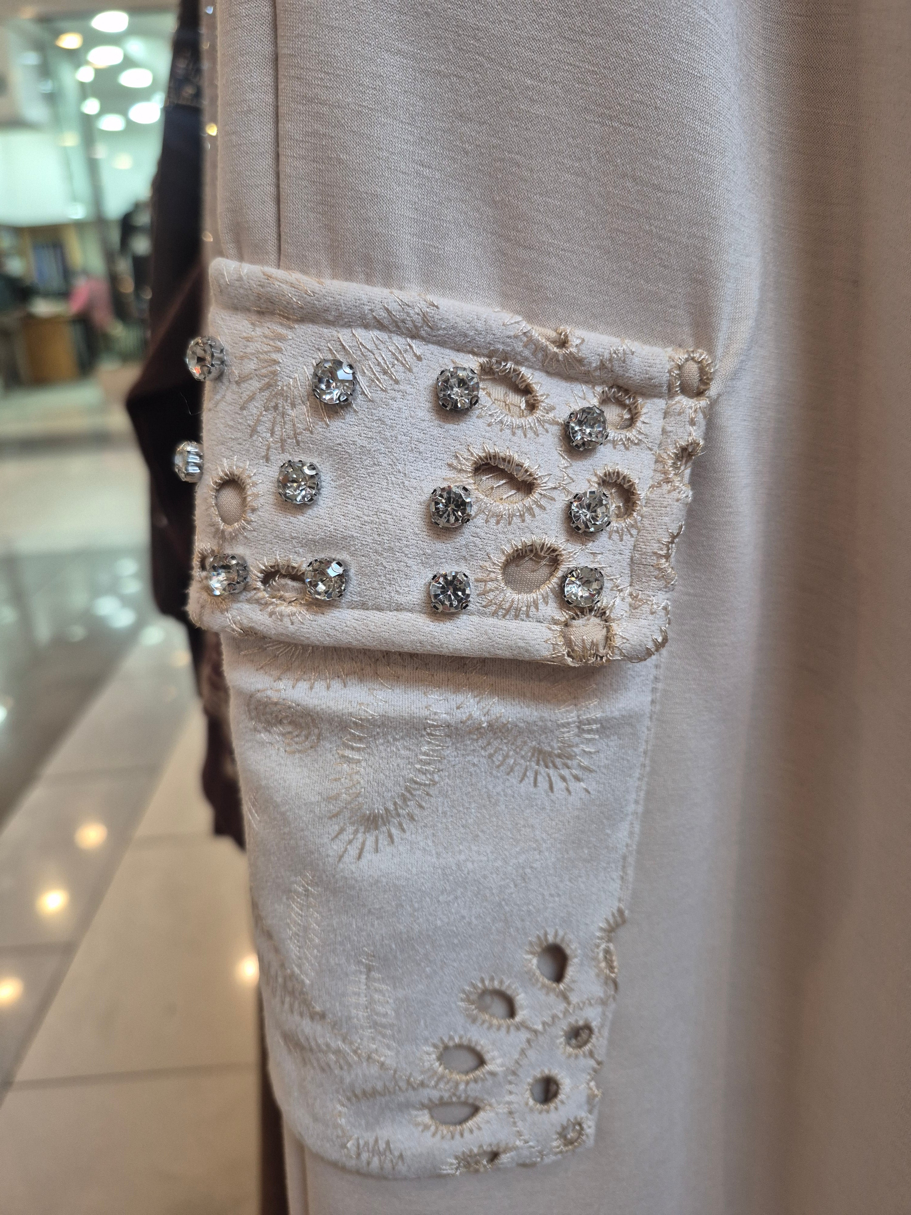 Palazzo bolsillo strass broderie