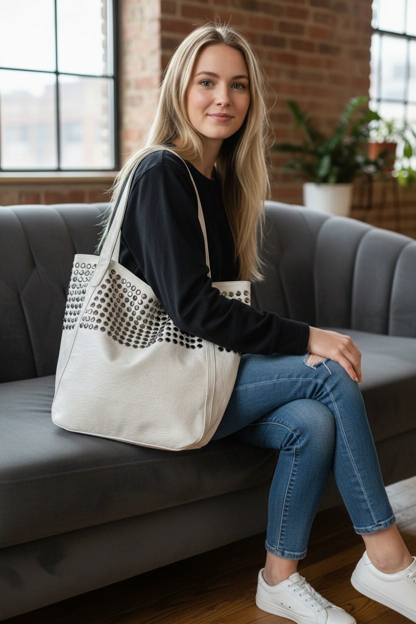 Bolso Tote Tachas