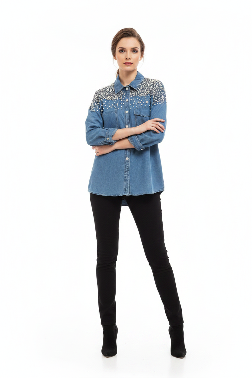 Camisa Piedras strass