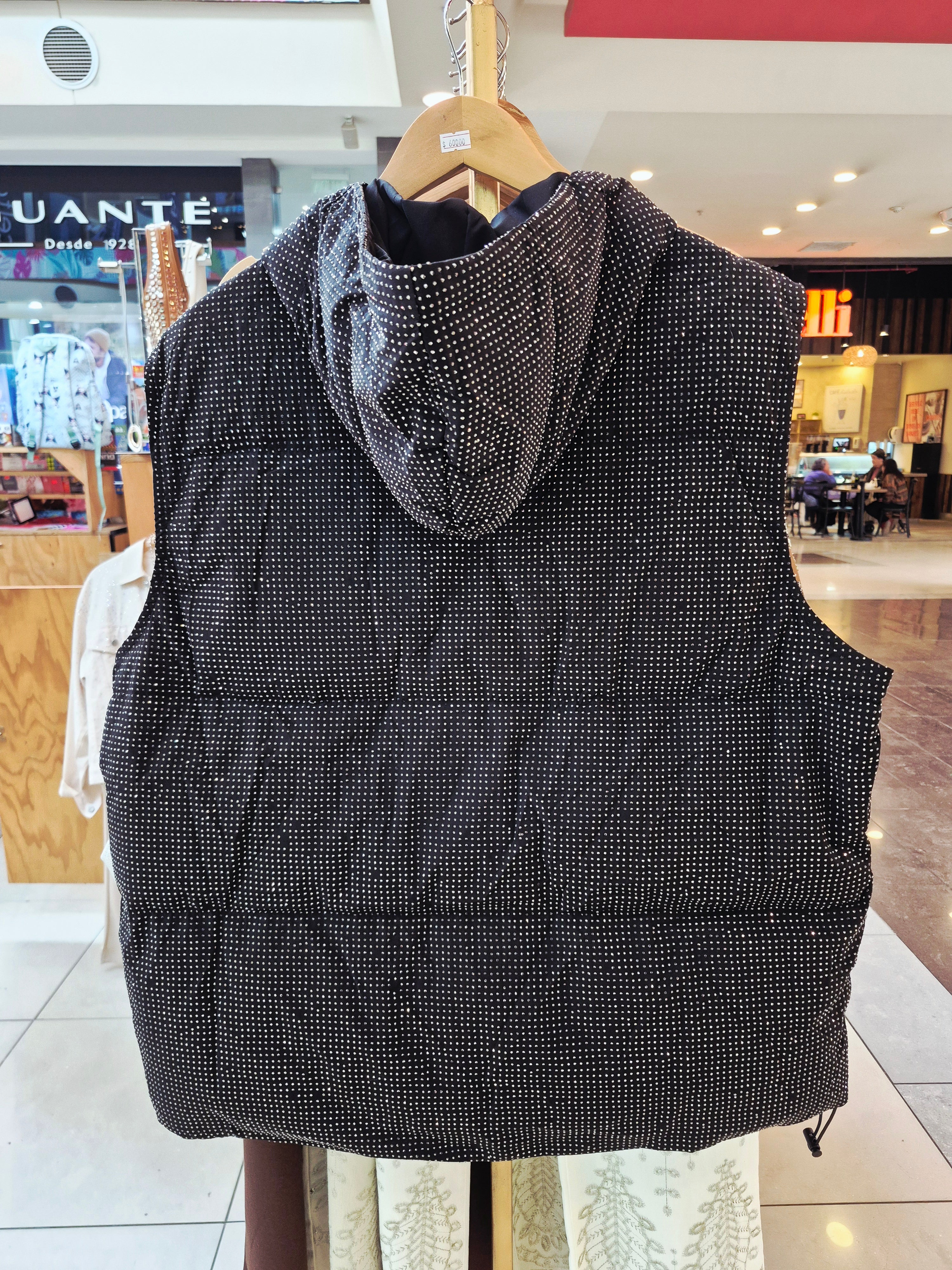 Puffa sin mangas strass