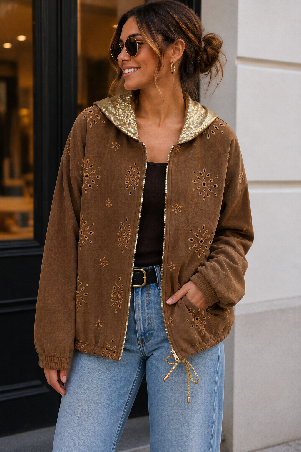 Campera gamuzada