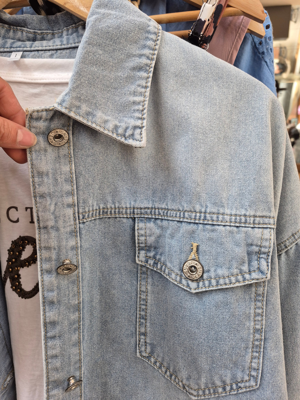Sobrecamisa mezclilla
