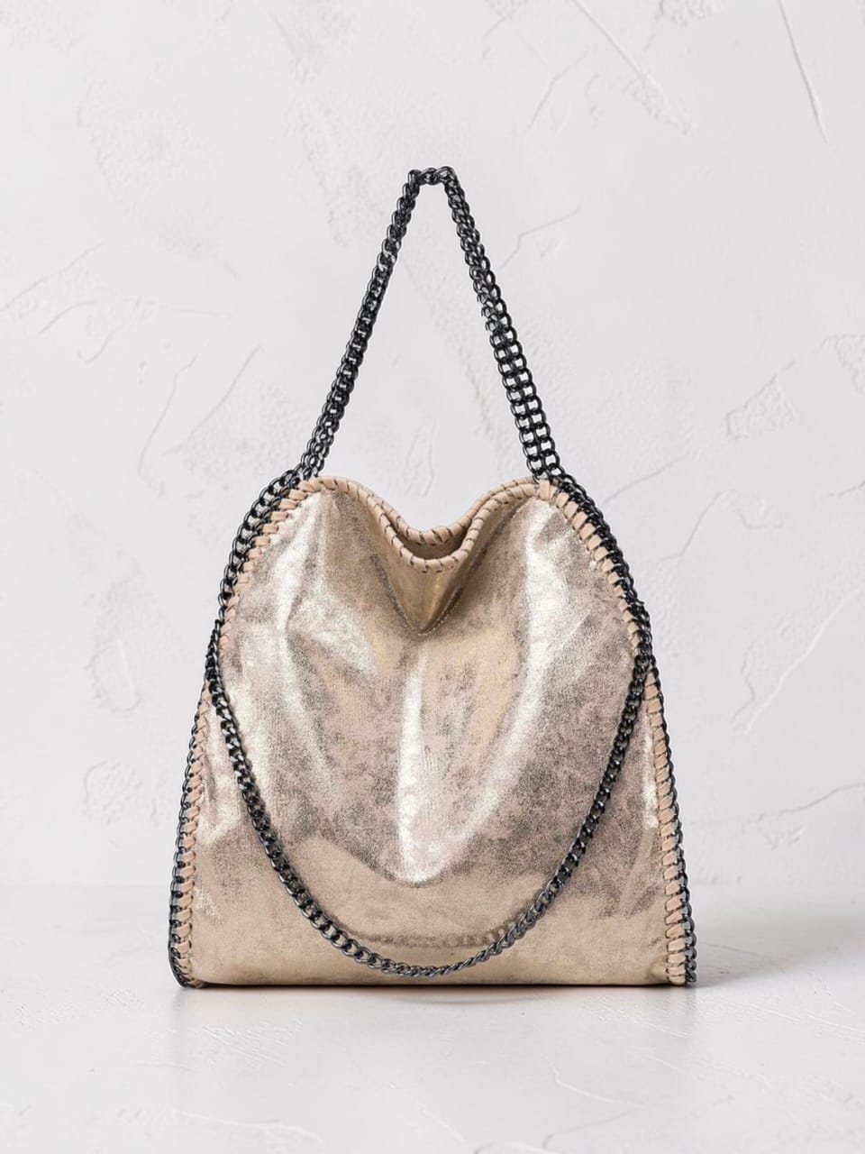 Cartera Tote Metalizada Cadena