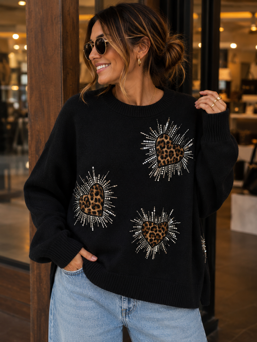 Sweater Corazones Glow