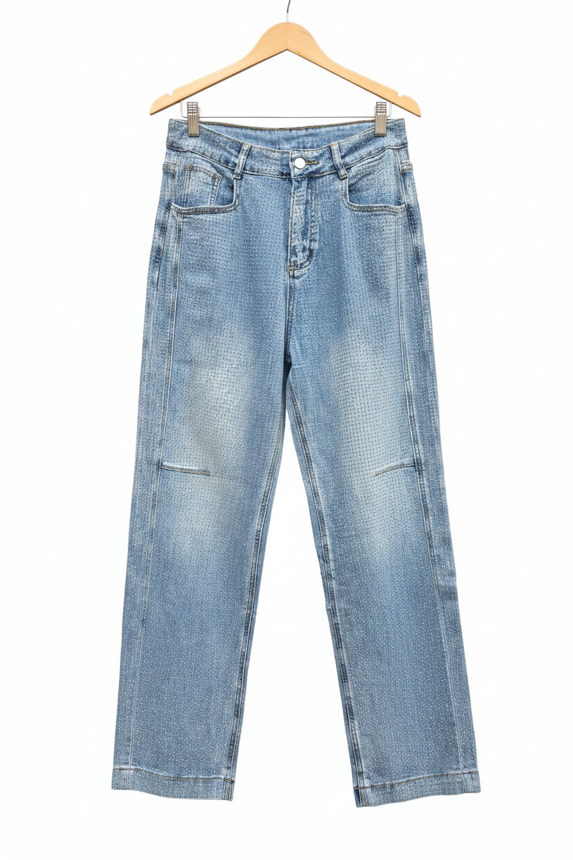 Jeans lluvia de strass