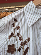 Camisa rayas bordada
