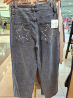 Jeans Barrel Tachas