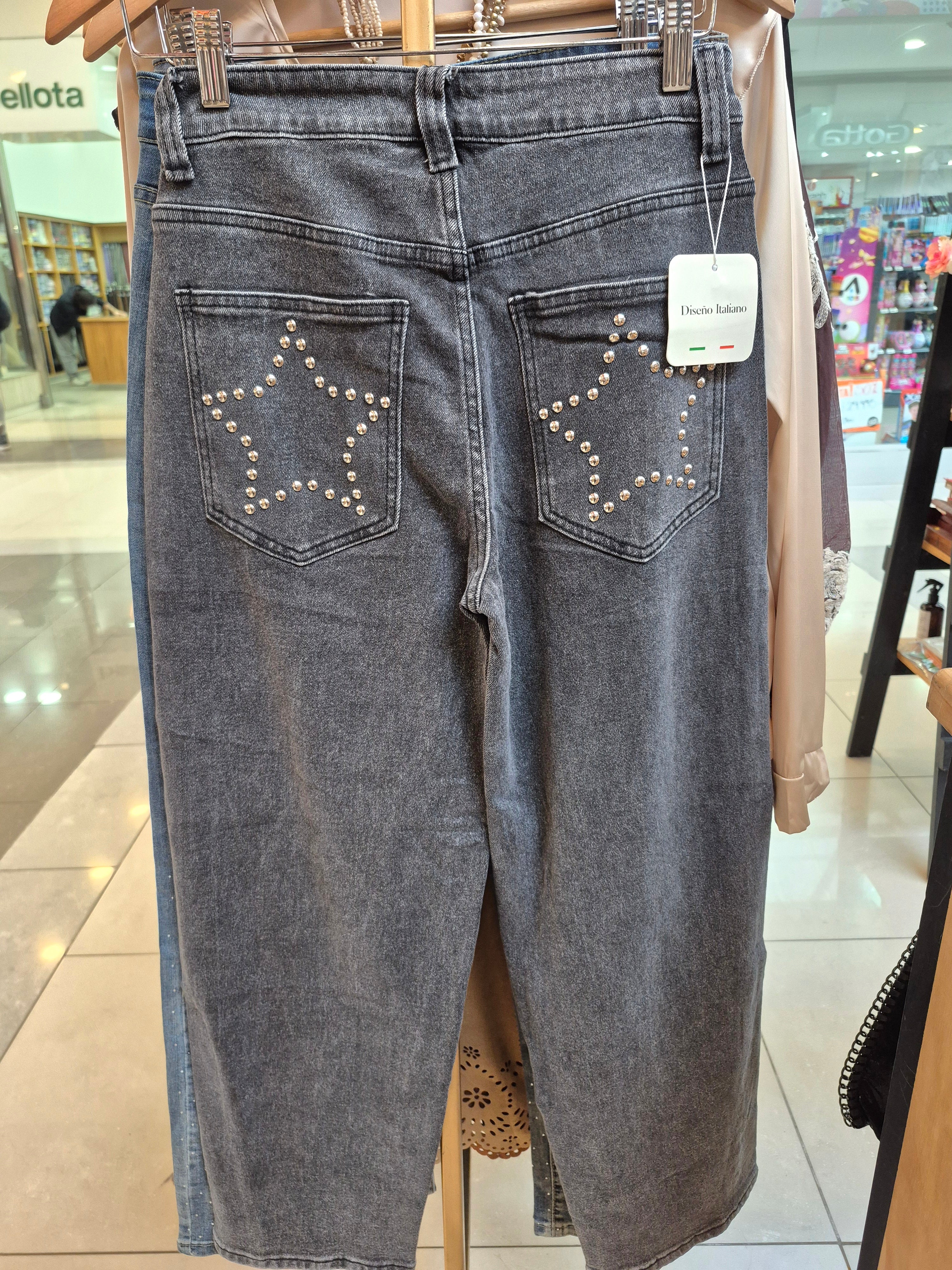 Jeans Barrel Tachas
