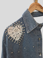 Camisa Bicolor strass