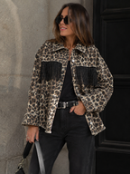 Chaqueta Animal print flecos