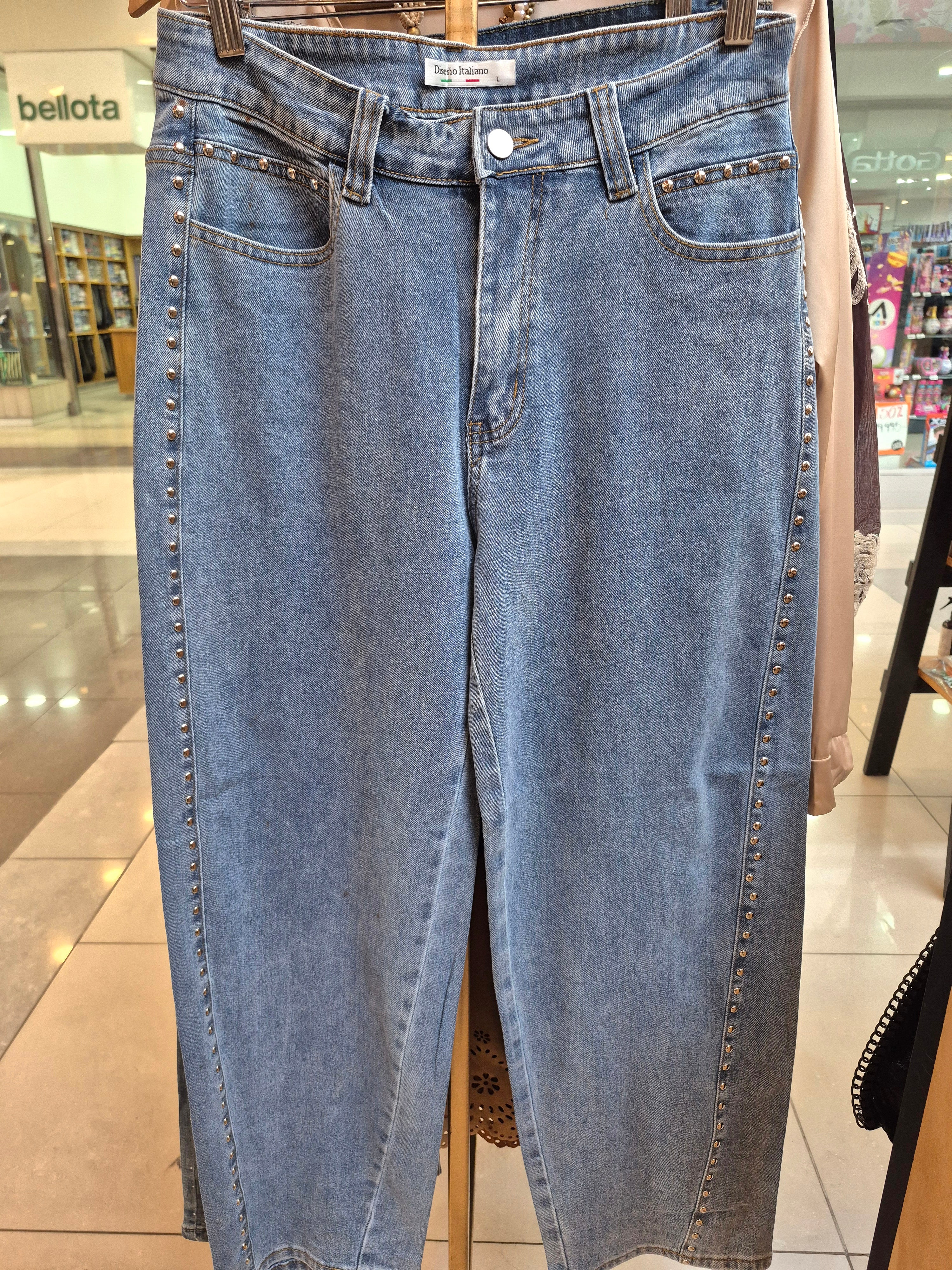 Jeans Barrel Tachas