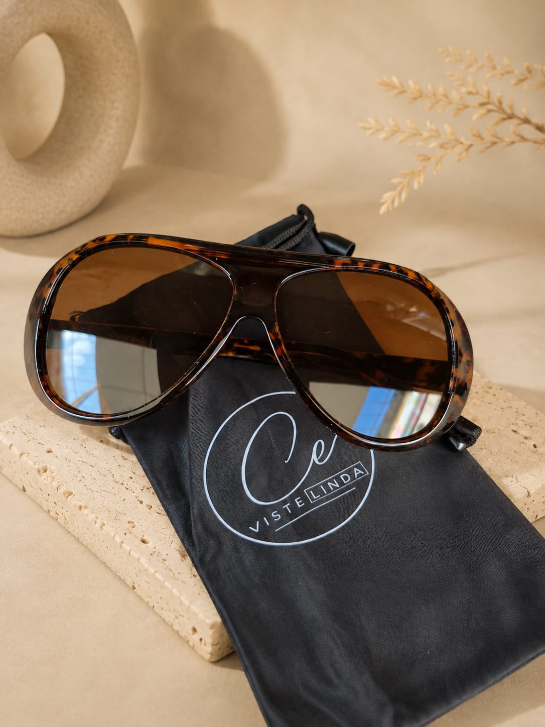 Gafas retro en tendencia -Animal Print