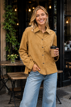 Sobrecamisa gamuza  flecos