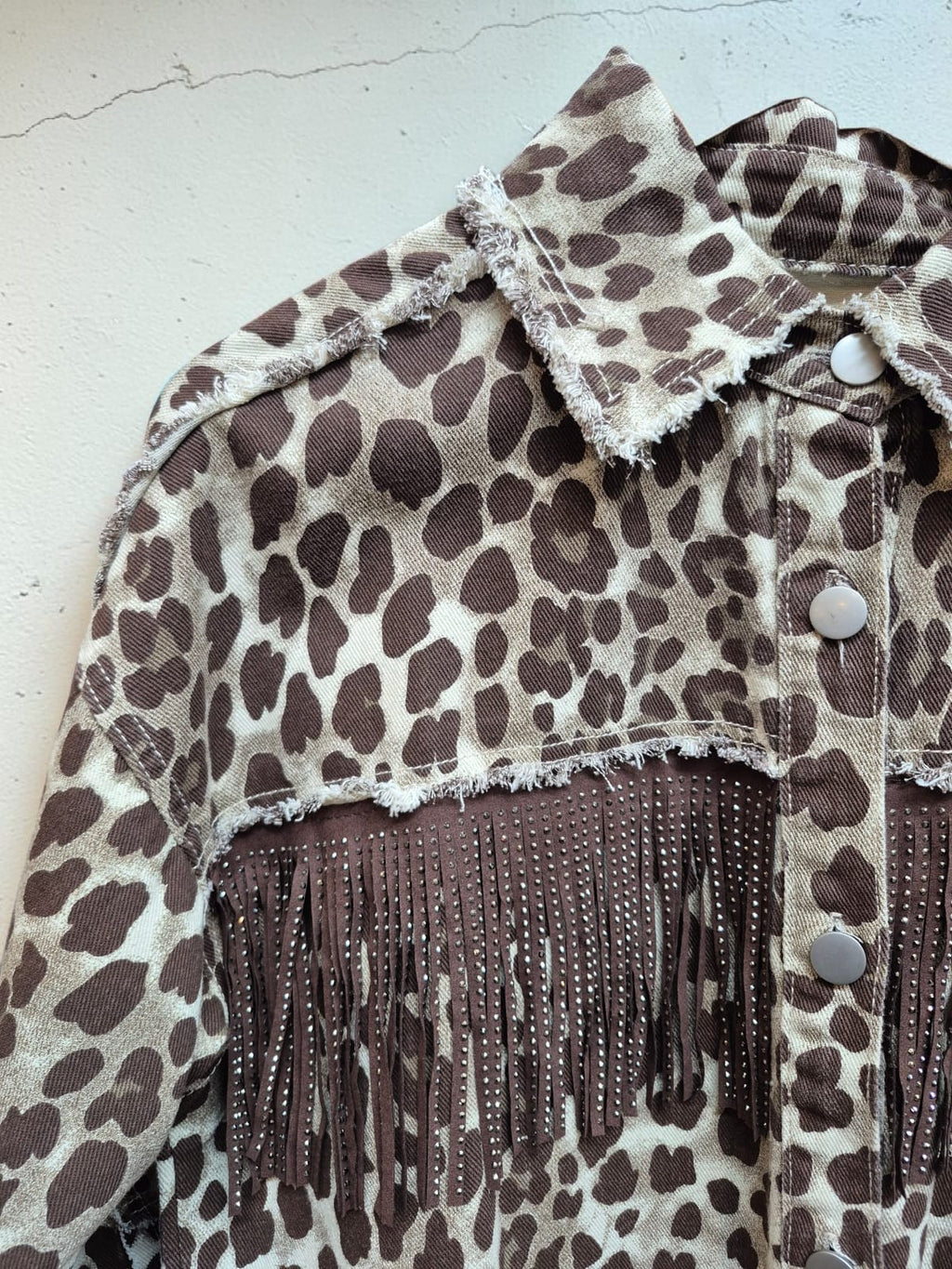 Chaqueta Animal print flecos