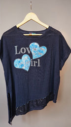 Polera asimétrica Denim