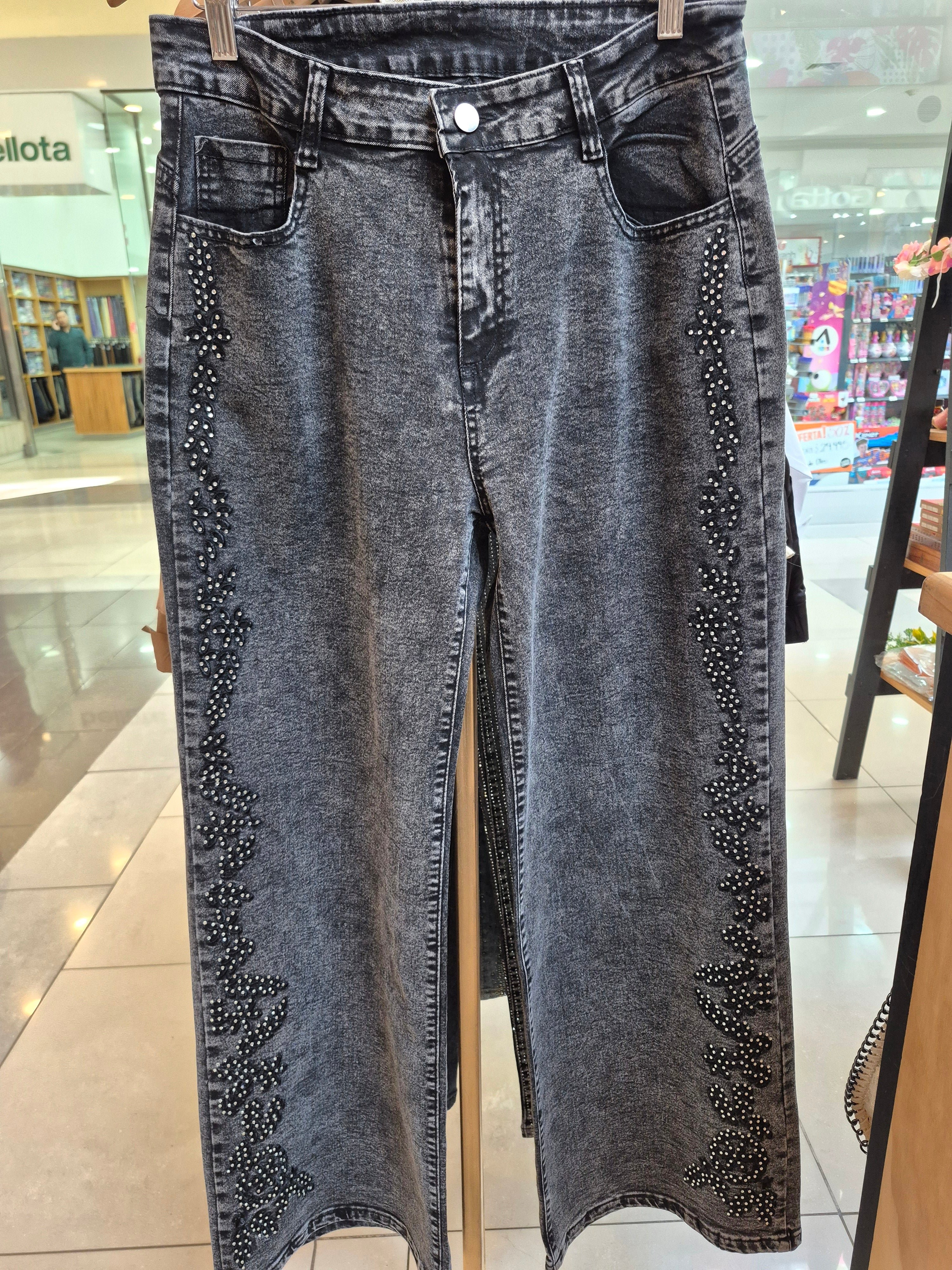 Jeans Bordado Strass
