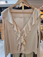 Blusa  satin volados