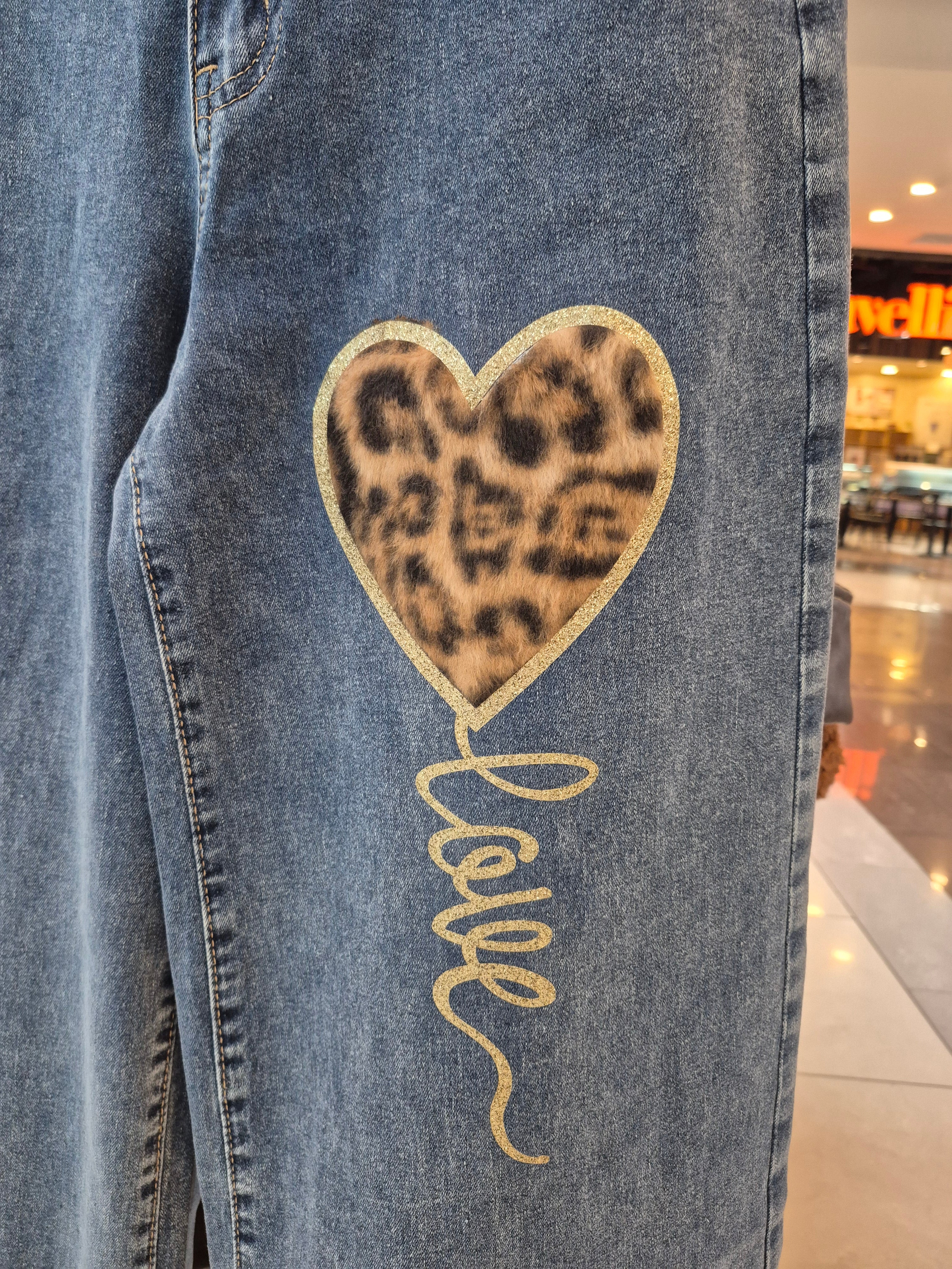 Jeans Corazón print