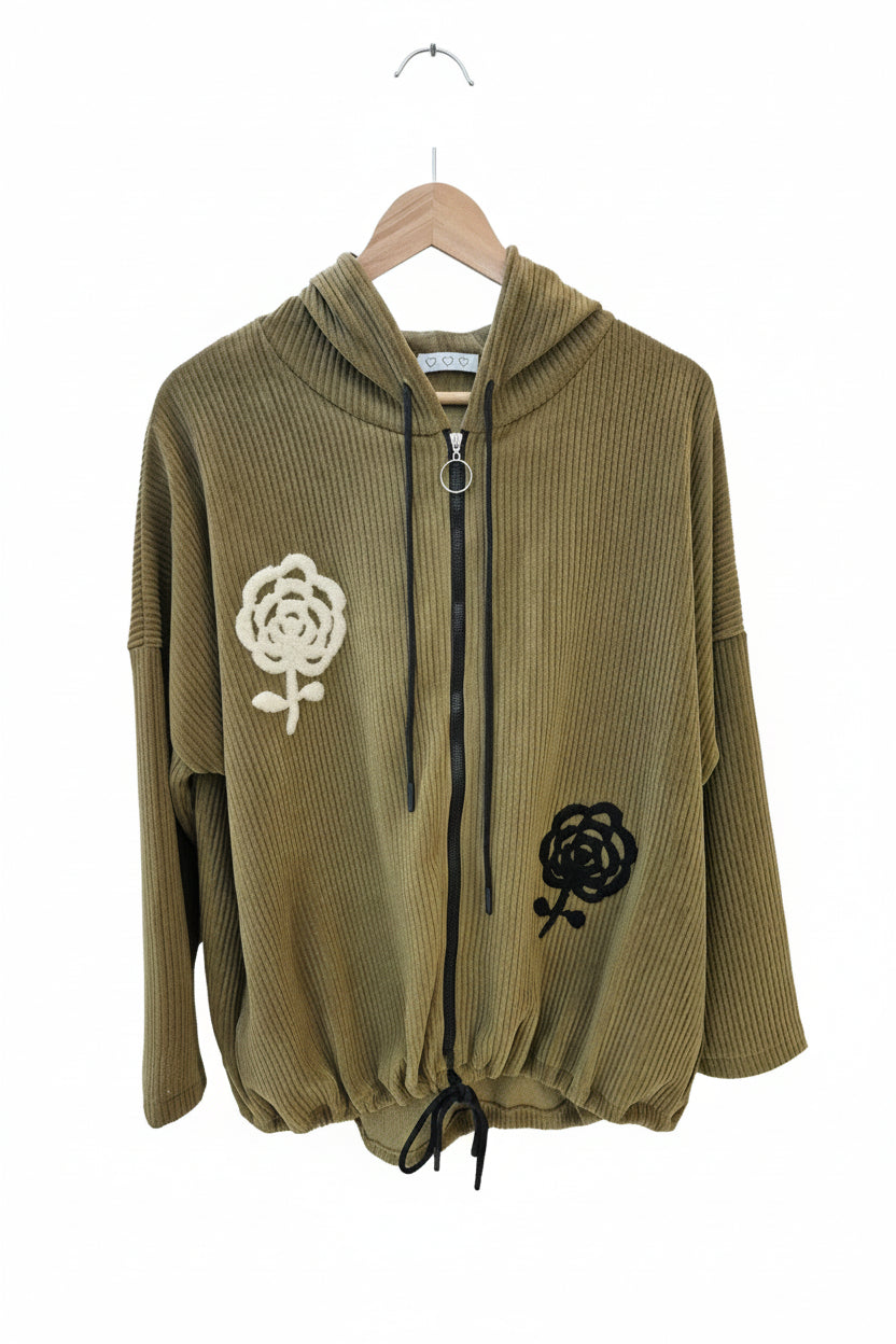 Polerón cotelón flor