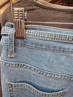Jeans wide leg crystal blue