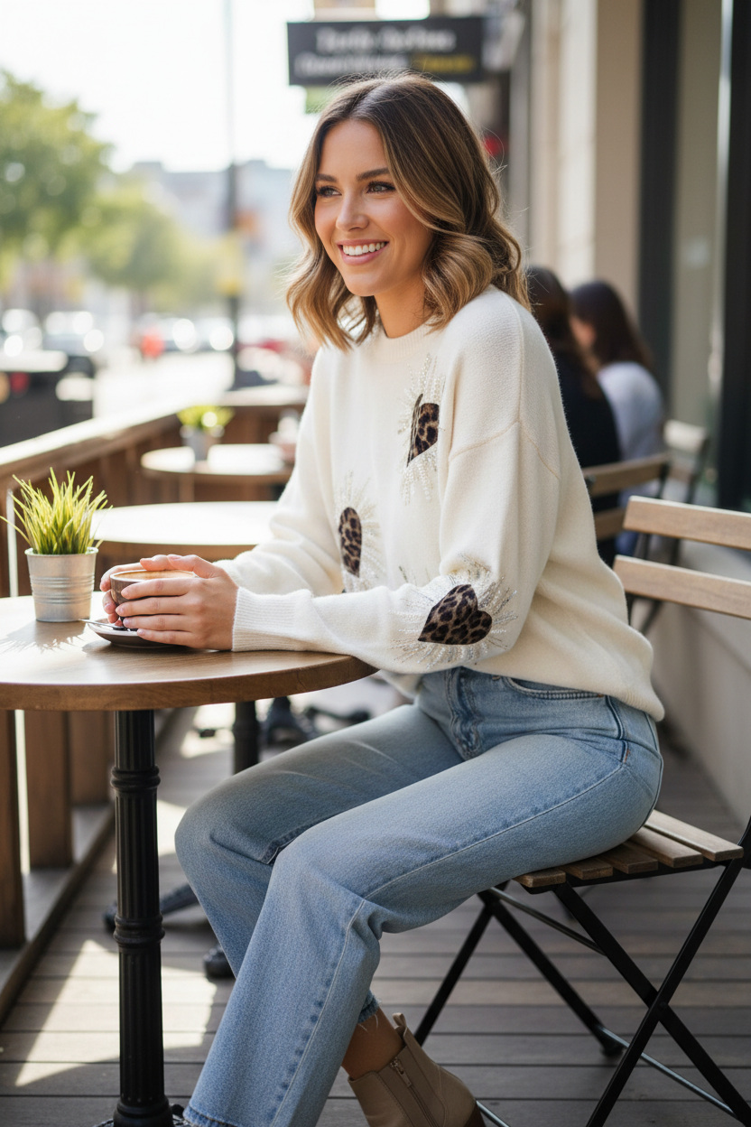 Sweater Corazones Glow